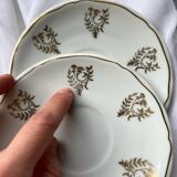 Coffee cups in fine Limoges Union Fraternelle porcelain, Paul Masquet edition