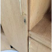 Asymmetrical vintage wardrobe renovated oak