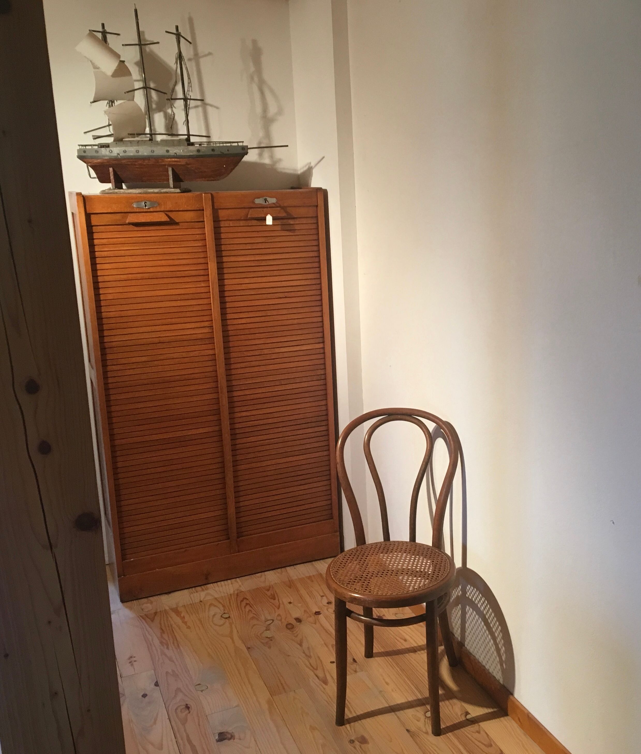 Set of 5 chairs Bistro cannate early twentieth