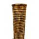 Vase plat en lave marron