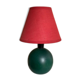 Lamp 80s in vintage green wood