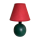 Lampe 80s en bois vert vintage