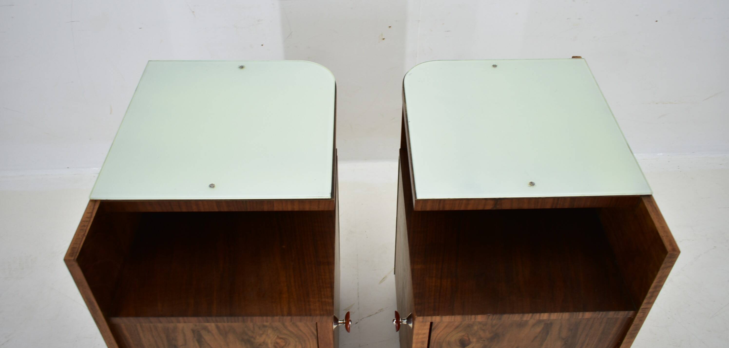 1938s,  Pair of art deco bedside table , Czechoslovakia