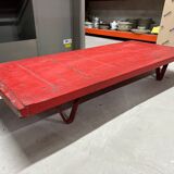 Old wooden and metal railway pallet