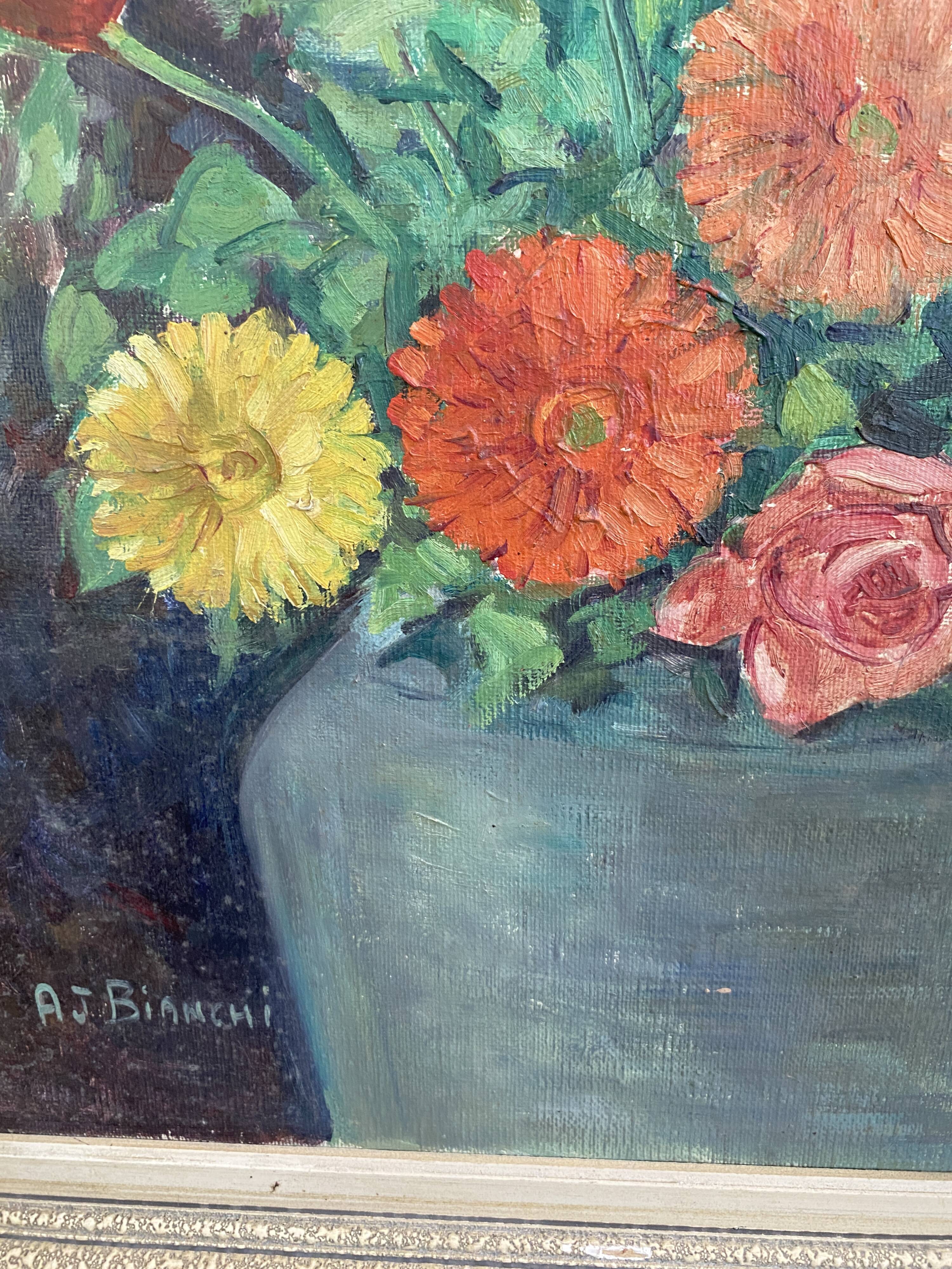 Oil on canvas, wooden fabric frame, 1950s