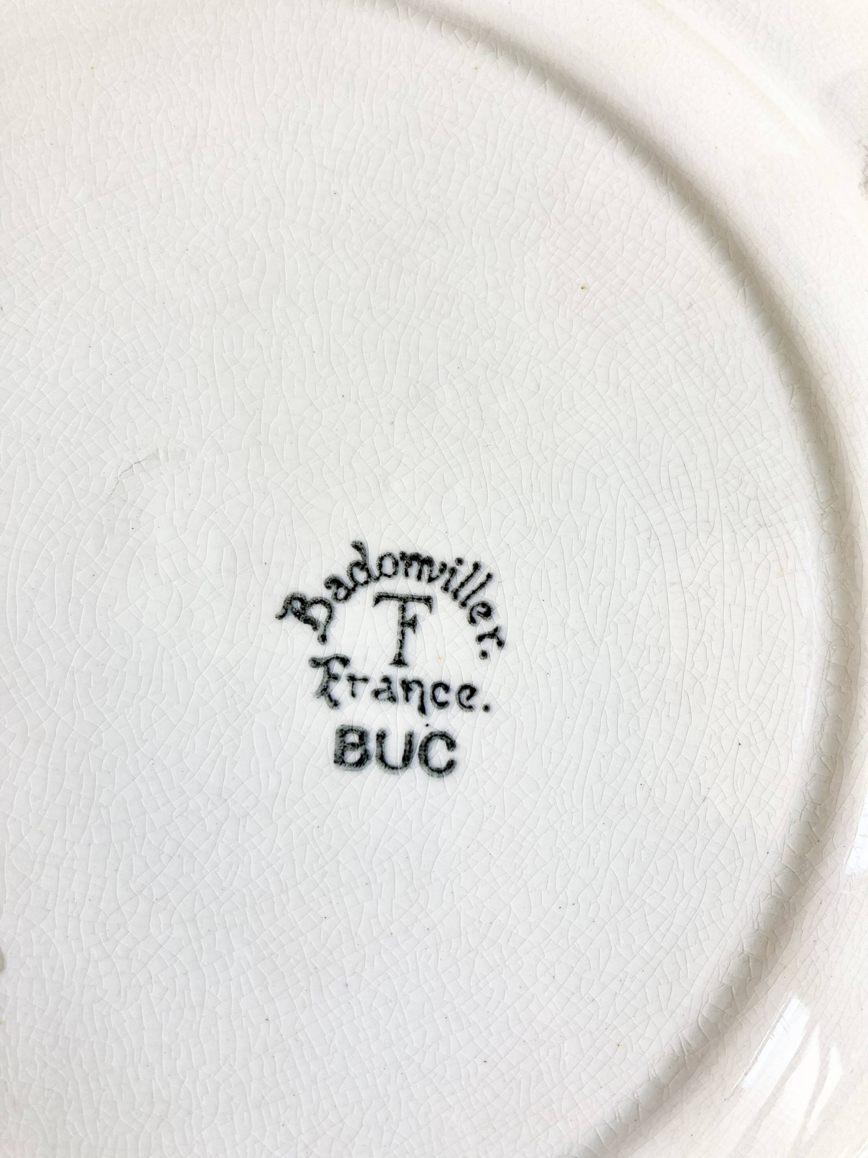 Duo of Badonviller Art Deco Iron Earth plates