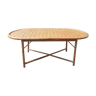 Vintage Madagascar bamboo dining table 80s