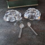 Set of 2 Daum crystal salt shakers