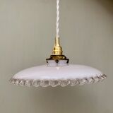 Vintage lamp lamp in white opaline