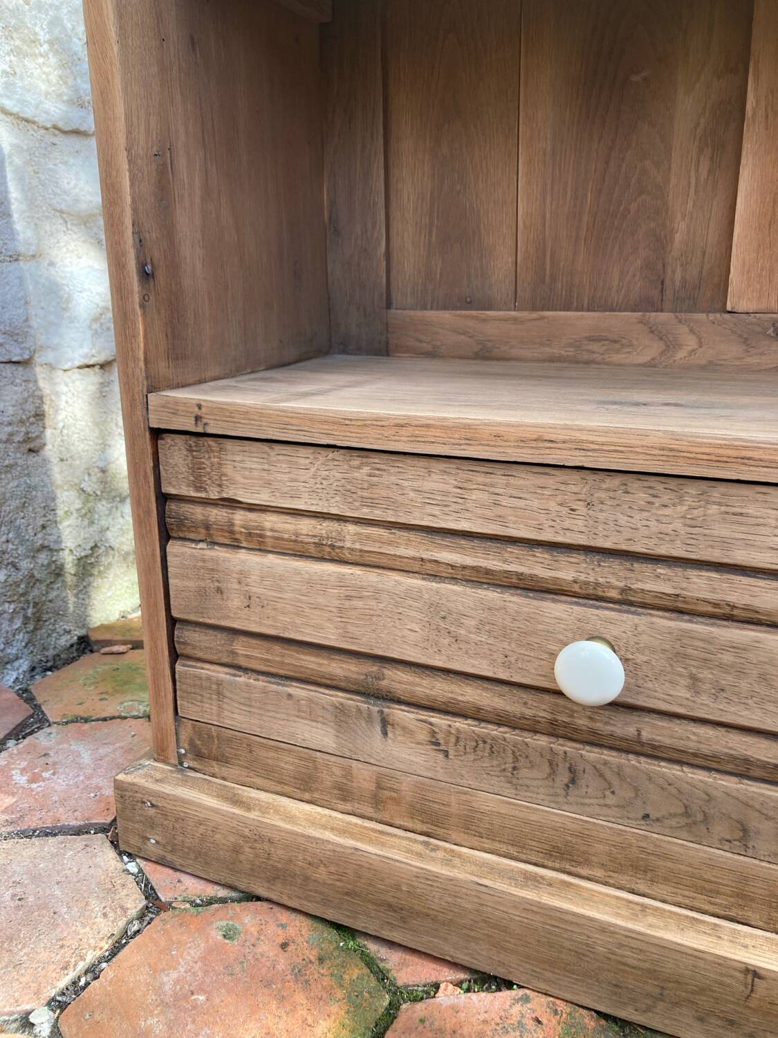 Antique furniture - solid oak shelf