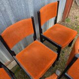 Set of 6 beautiful vintage brutalist chairs.