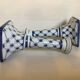 Paire de bougeoirs motifs bleus