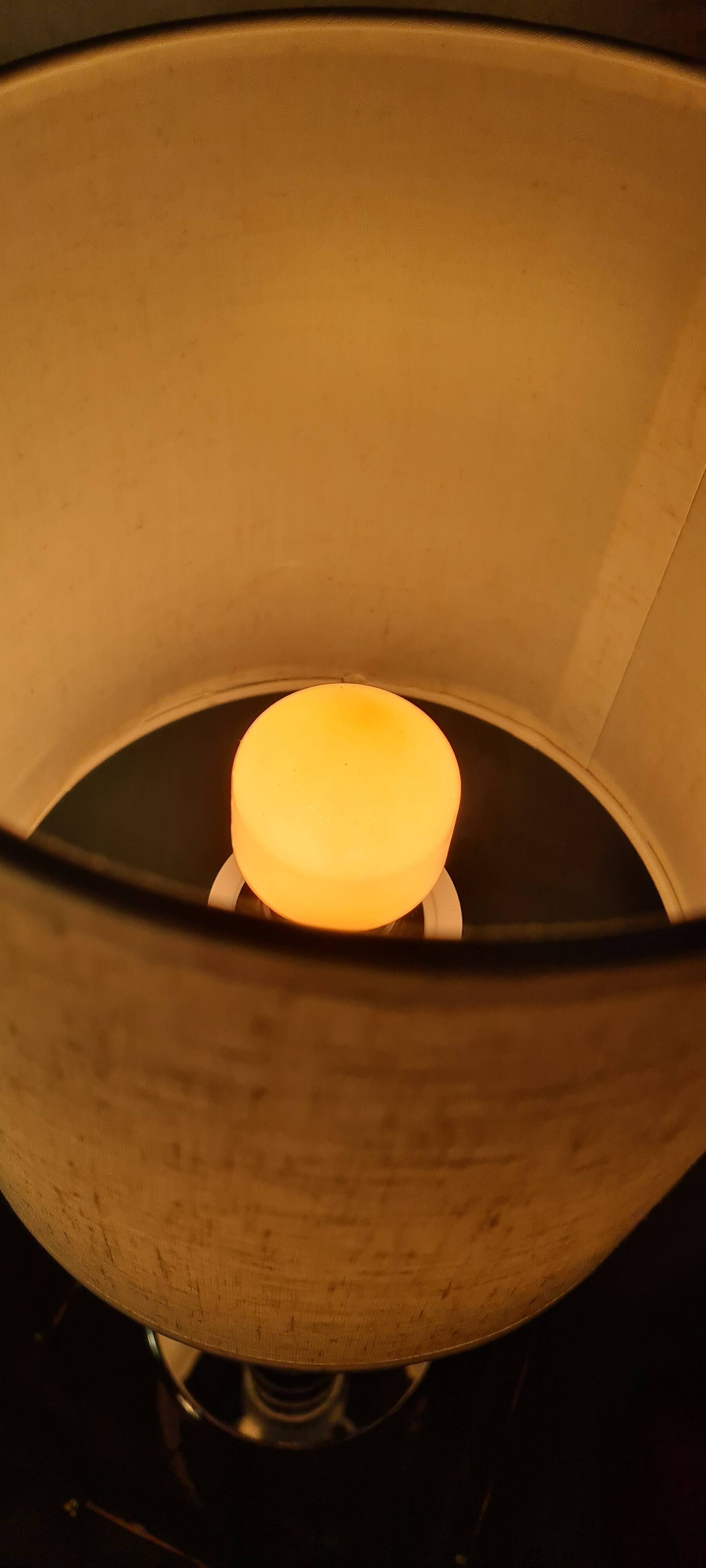 chrome ball lamp, 70s barber style, Philipe 39x18