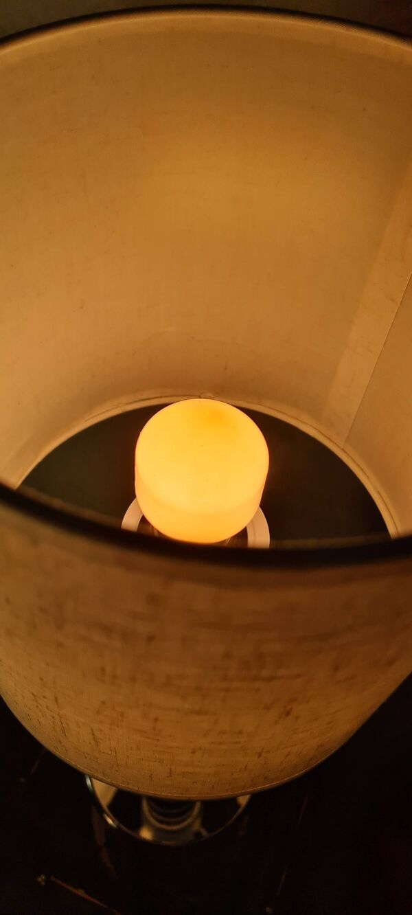 lampe boules chrome, style 70s barbier, philipe 39x18