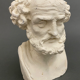 Bust of Socrates in plaster mid-twentieth artist's studio