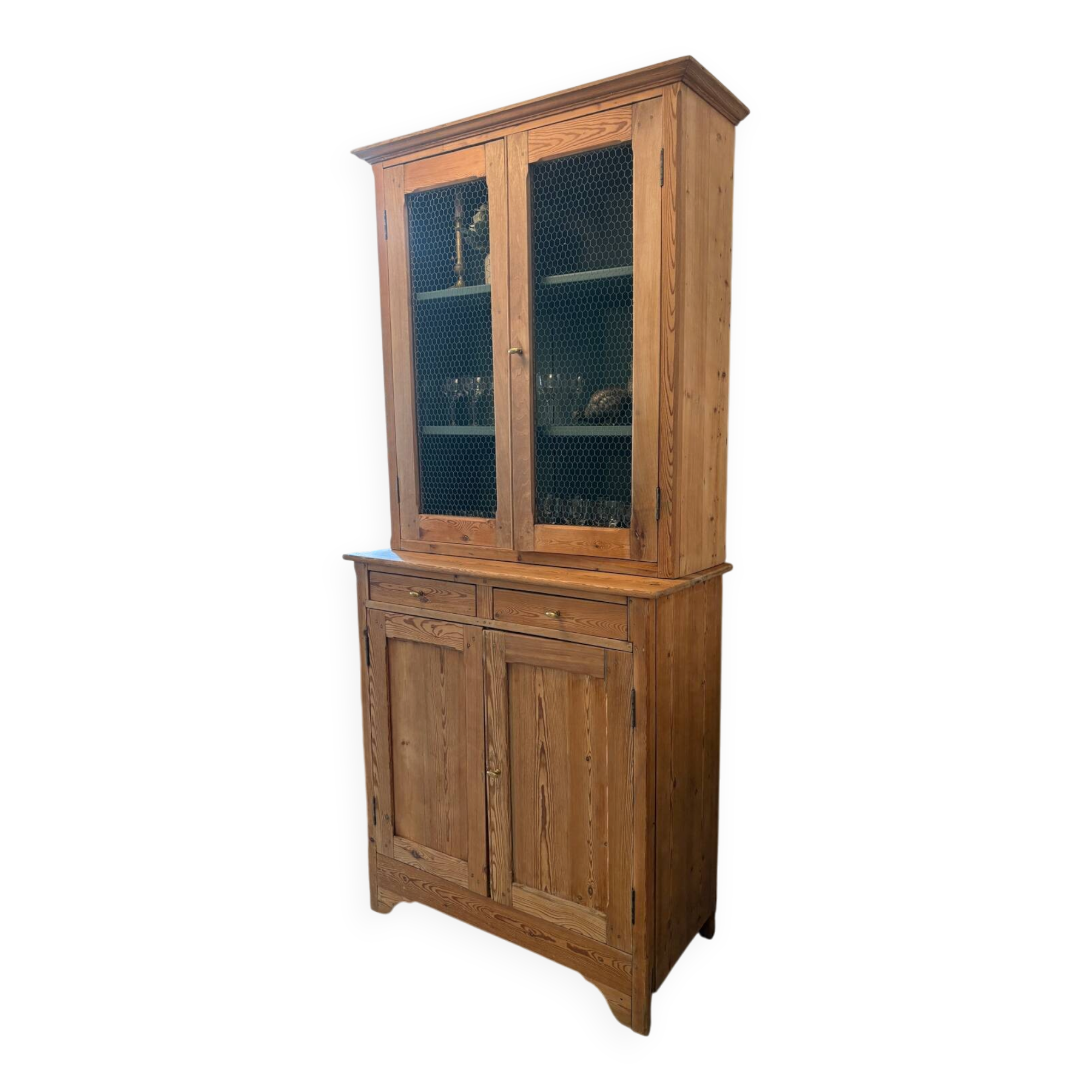 Stripped wire mesh cupboard