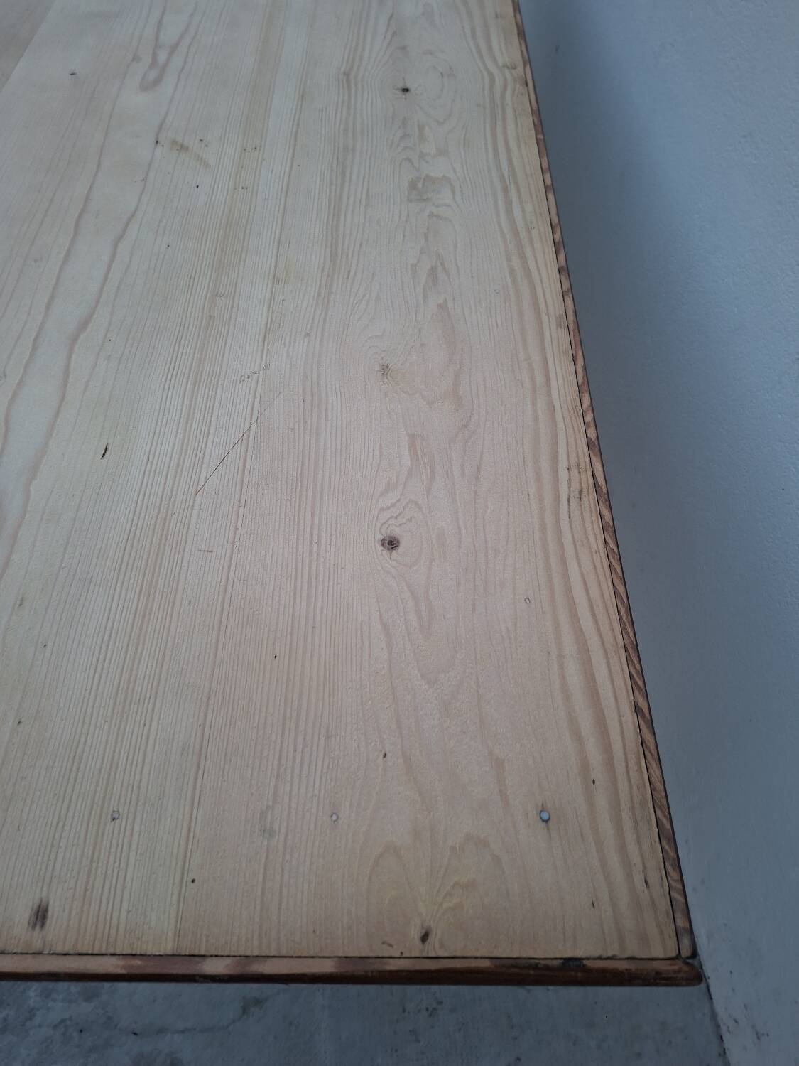 Old shop/work table with 2 drawers, Louis Philippe legs.