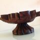 Brutalist wooden candlestick shaped vine leaf /vintage 60s-70s