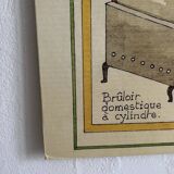 Vintage illustrated cardboard poster