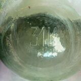 Demijohn 31 l 1/4 green blown glass