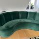 Green velvet sofa Sarah Lavoine