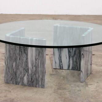 Vintage Design Italian marble vintage coffee table, 1970s Italy