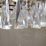 Lustre en verre de cristal en laiton