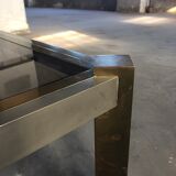 Table laiton et acier brossé 1970