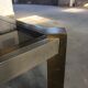 Table laiton et acier brossé 1970
