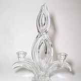 Pair of mid-century crystal candlesticks from Vannes