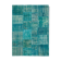 Handmade Turkish Overdyed 172 cm x 238 cm Turquoise Patchwork Carpet
