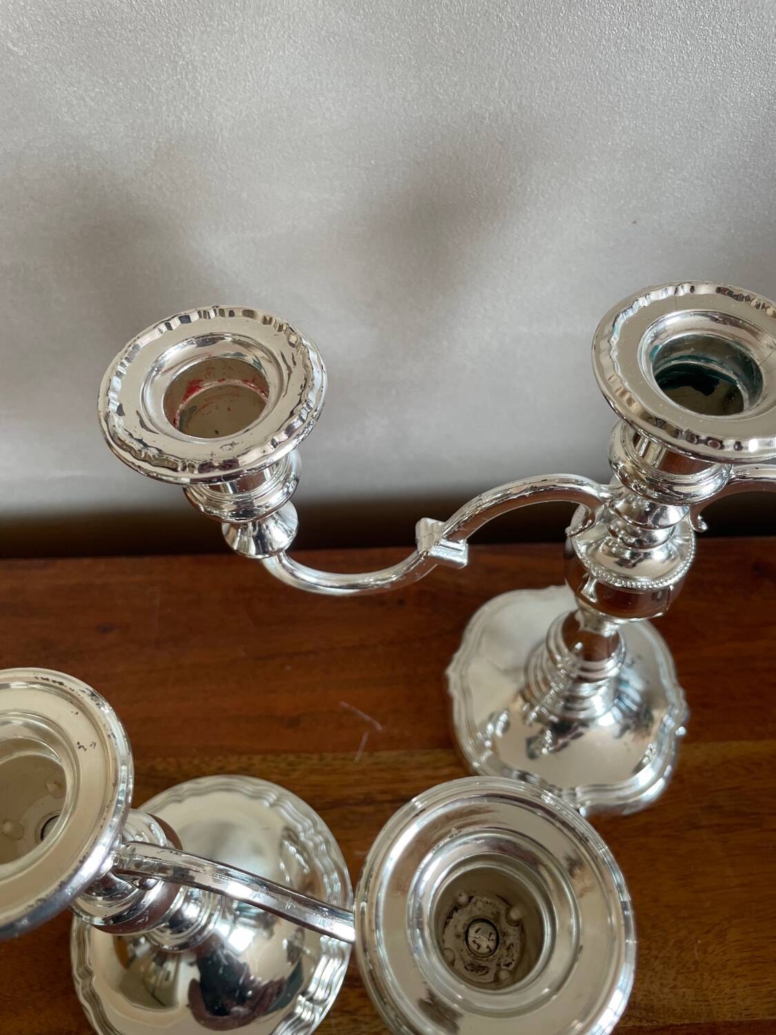 Pair of English candlesticks