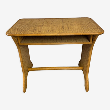 Bureau en rotin vintage
