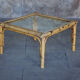 Lot de dix-huit tables basses rotin 1950