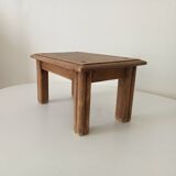 Small vintage oak plant stand stool