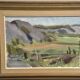 Oil on Canvas “Serene Landscape” by Martin Larson, Vintage & Framed