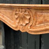 Louis XV Style Fireplace In Red Verona Marble Circa 1880