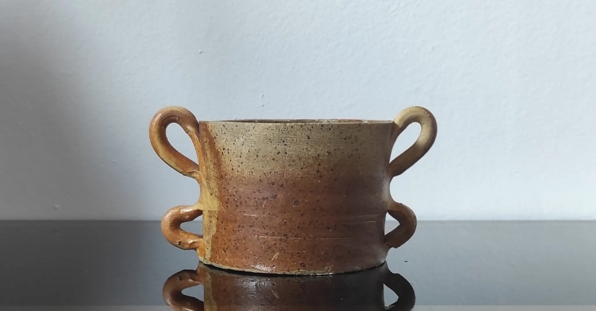 Artisanal vintage stoneware bowl