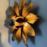 Golden flower wall light from the 70s