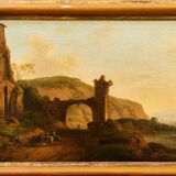 Paysage avec cavaliers, ÉCOLE ITALIENNE, XVIIIe SIÈCLE