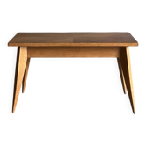 Vintage coffee table from the 1950s with compass legs in Scandinavian design.