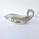 Gravy Boat With Handle Old Earthenware Ceramic Sarreguemines Salmon Fish Shape