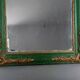 Antique mirror with green and gold stucco wood frame 73x62 cm C626