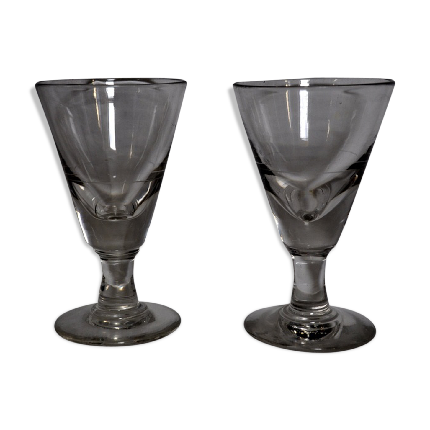 2 absinthe glasses