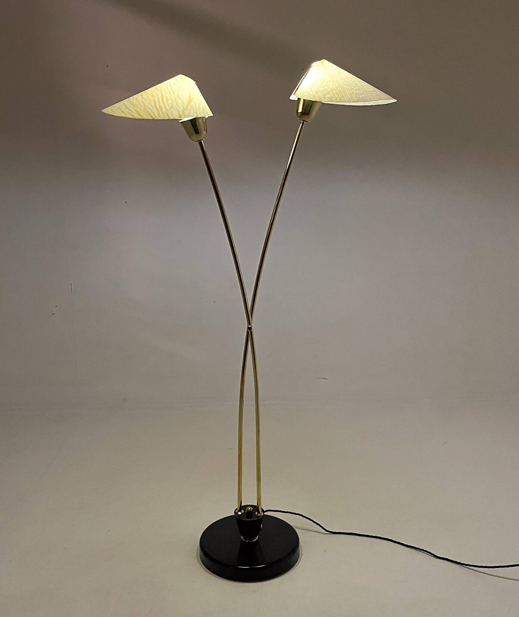 Mid-century Brass Floor Lamp by Napako, 1960s