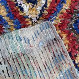 Colorful Boucherouite Moroccan rug - 88 x 158 cm