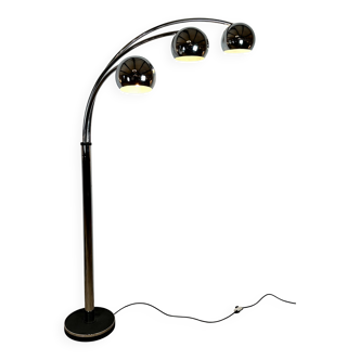 Vintage 70'S Italian lily of the valley floor lamp in chromed metal