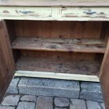 Buffet double patine  jaune tendre