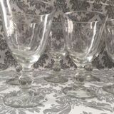 CHAMPAGNE SERVICE COINTREAU WINE WATER 6 GLASSES CRISTAL