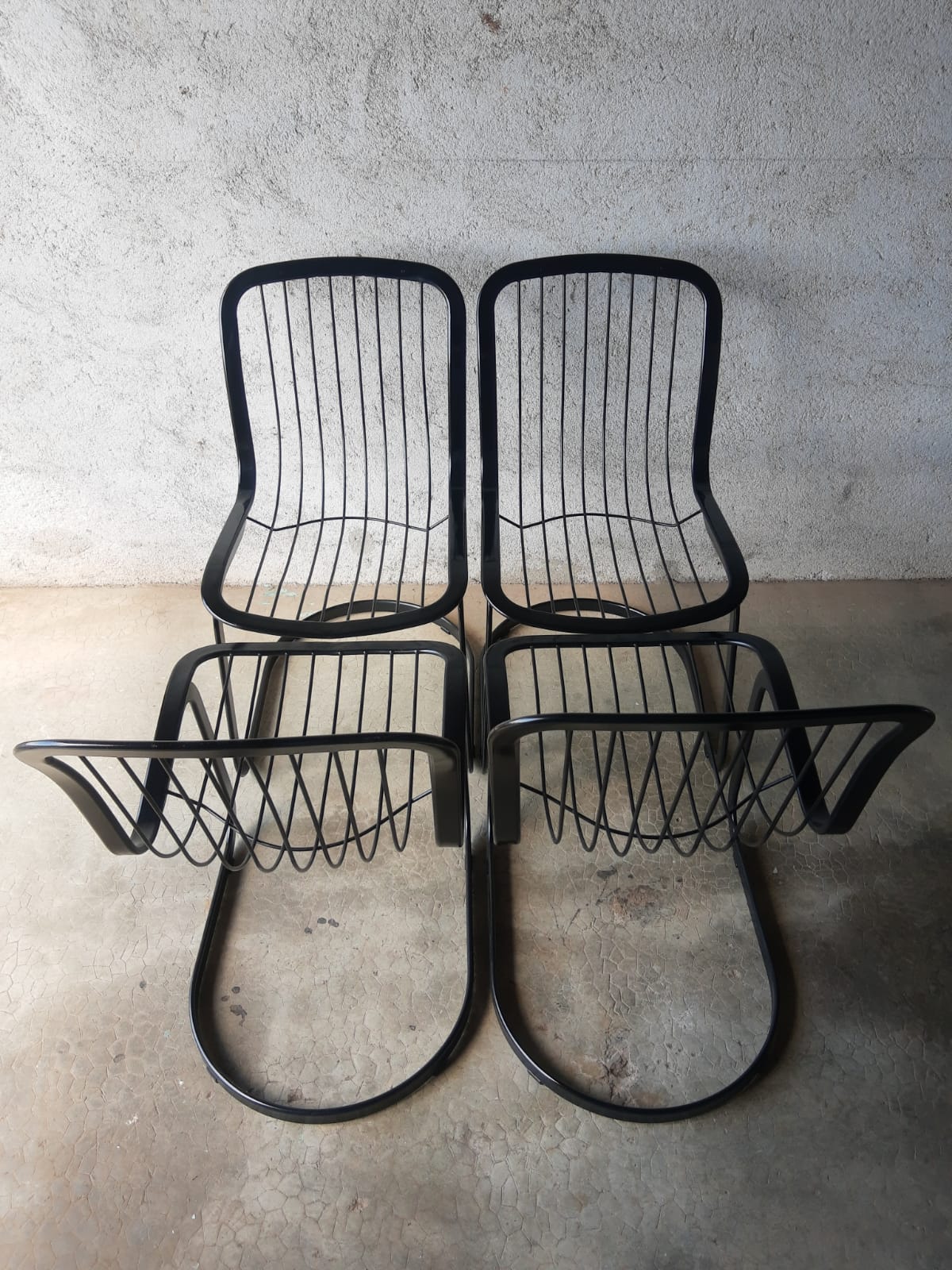 Set de 4 chaises vintage Cidue Italie années 70
